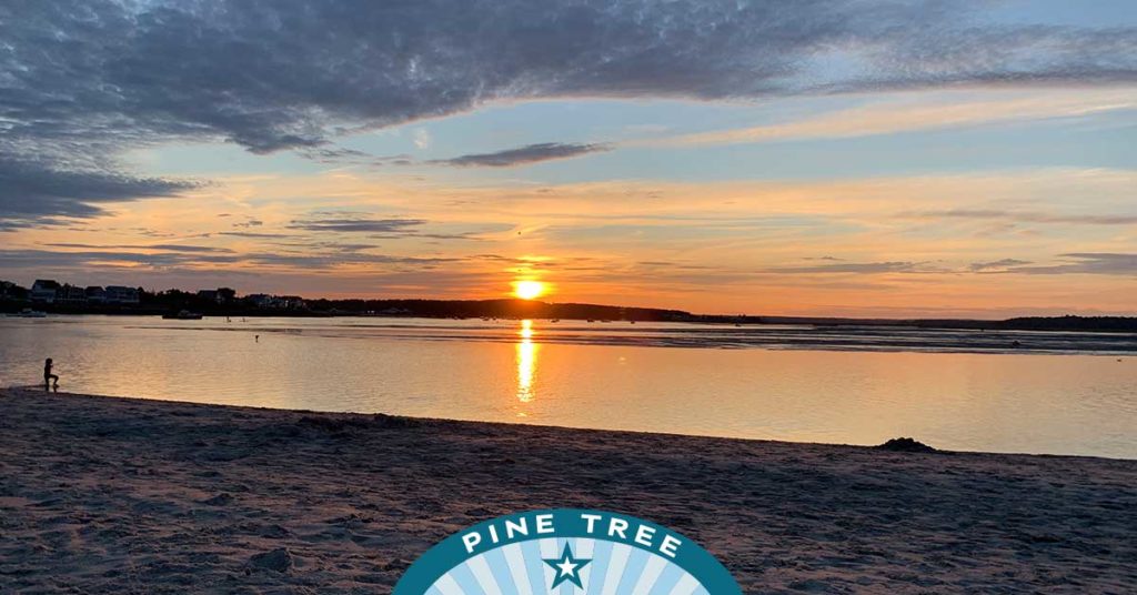 Sunset at Ferry beach in Scarborough, Maine