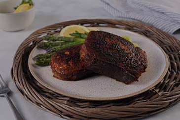 Blackened Halibut with Asparagus